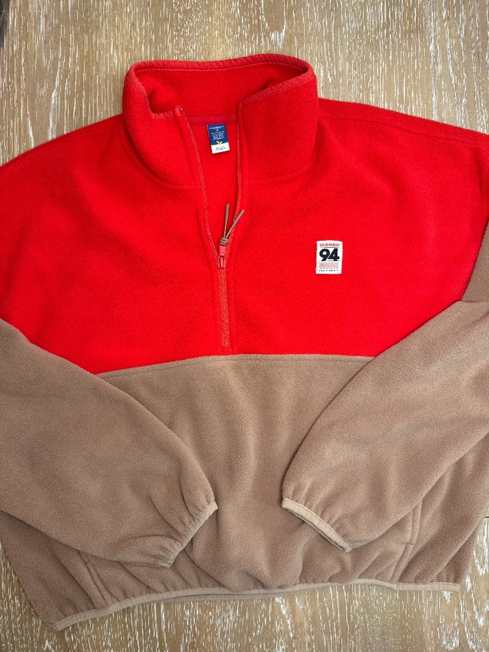Old Navy ‘94 color block quarter zip fleece pullover oversized